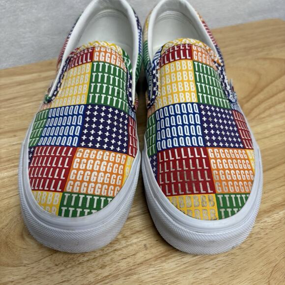 Vans LGBTQ Rainbow Pride Classic Slip-On Sneaker Shoe White Men’s 6 Women’s 7.5 - Picture 8 of 12